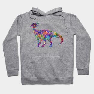 Parasaurolophus dinosaur watercolor Hoodie